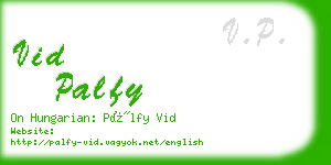 vid palfy business card